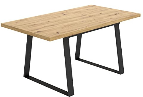 DEKIT GRUPO RIMOBEL Aran Mesa de Comedor Extensible, Melamina, Nordic, 76x120-160x90 cm