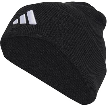 Adidas Unisex New Logo Beanie Cuff, Black/White, M-L