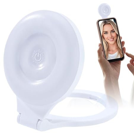 Luce selfie portatile - luce selfie per telefono | Clip sulla lampada telefonica | Lampada cellulare a LED | LED di riempimento a più angolo per viaggi | Ringlight di riempimento mobile con angolo reg
