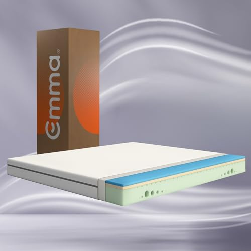 Emma One+ Matratze 140x200 H3 Hart – Kühlende & atmungsaktive 3-Zonen-Schaummatratze – Ergonomisch, Klimaregulierend & Waschbarer Bezug – Für alle Schlafpositionen geeignet