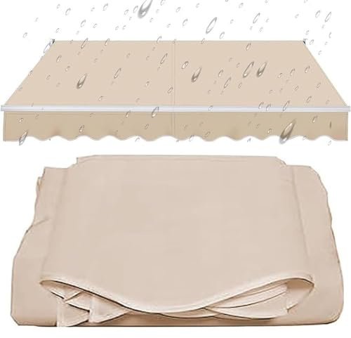 Copertura superiore di ricambio per tenda da sole manuale retrattile (solo tessuto), copertura per tenda da sole resistente all'acqua, tela per riparo, 3 m, 3,7 m, 4,9 m, 6,1 m (dimensioni: 245 x 200