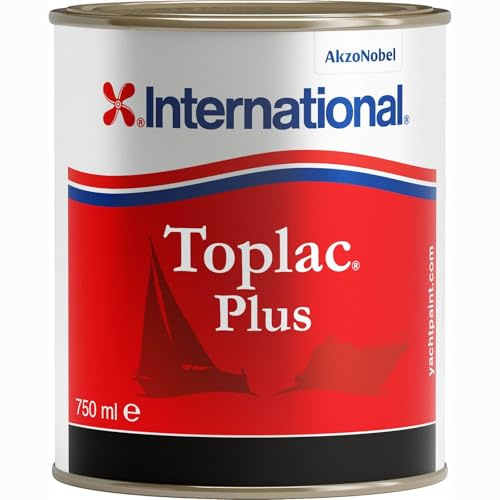 International Toplac Plus Gloss Enamel Topcoat Boat Paint 750ml - Matterhorn White
