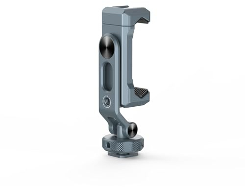 Ldabrye - Soporte de aluminio doble para zapatos ajustable con fuerza de sujeción universal para luces de cámara, montaje en trípode de teléfono