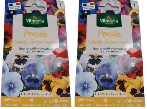 Vilmorin 5471241 Pensée géante Multicolore 9 x 0,5 x 16 cm (Lot de 2)