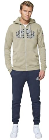 Lonsdale Tuta Uomo Cotone Estiva - Tuta Uomo Completa in Felpa di Cotone Estiva - Sportiva (IT, Testo, XL, Regular, Regular, 26013 NATURAL)