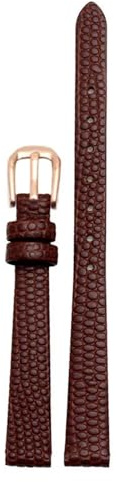 Äkta läderarmband damarmband ödlor litet armbandsur(Brown rose buckle,10mm)