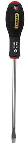 STANLEY 1-65-138 Tournevis Mécanicien 8 X 175 Mm Gamme FATMAX - Fabriqués En France - Lame En Acier - Sablage De L'Empreinte - Poignée Soft Grip - Liaison Quasi Incassable - Finition Anticorrosion