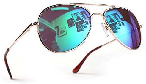 Miobo Sonnenbrille – Unisex Modell für Herren, Damen, Kinder – UV400 Schutz – Verspiegelte Metallrahmen