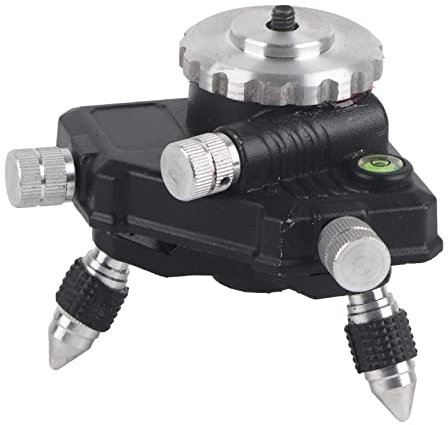 Treppiede con Livello a 360 Gradi, Adattatore per Livello con Staffa Staffa per Treppiede in Lega di Alluminio Standard con Filettatura 1/4 per Livello