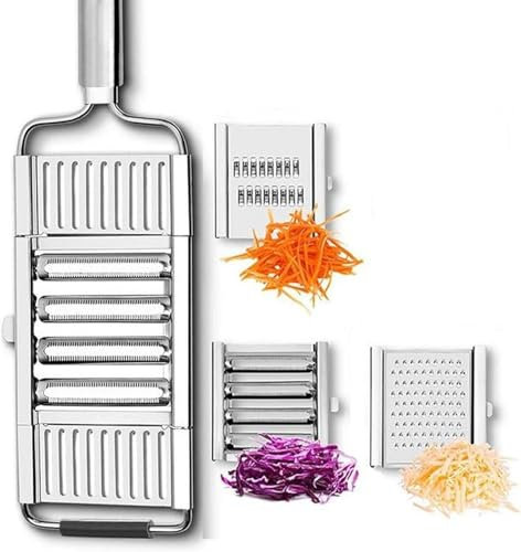 Éplucheur 4 en 1 pour légumes, râpe manuelle pour fruits, carottes, pommes de terre avec poignée, outil de cuisine multifonction 3 en 1