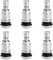 XIONGXIAOZHI Valve de Jante en Métal pour Car, Camion, Moto - Lot de 6 Tiges Valve avec Capuchon de Poussière - Étanchéité Renforcée - Argent