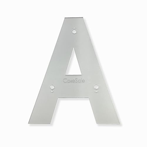 CAKESAFE Clear Acrylic Letter Templates for Cutting Out Letter Shaped Cakes - A