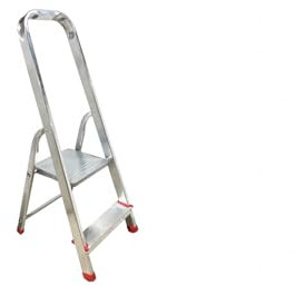 Escalera de Tijera Plegable, Escalera de Aluminio, Multiusos, Antideslizante, Ligera y Resistente, Escalera Doméstica, Fácil Transporte (2 peldaños)