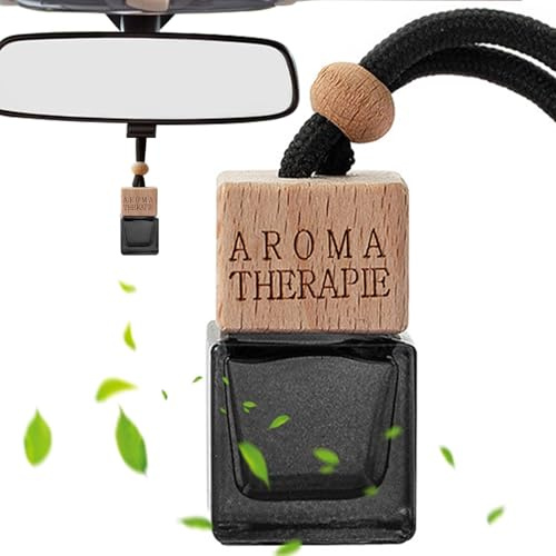 8 ml schwarze Parfümflasche – Auto-Parfüm-Anhänger | Auto-Diffusor-Anhänger | nachfüllbarer Auto-Lufterfrischer aus | ätherisches Öl Diffusor Anhänger | Auto-Parfüm-Anhänger | Aromatherapie für