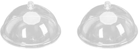 Booso 2X Gâteau DôMe Couverture Cloche Acrylique Affichage DôMe Transparent Nourriture Snack Affichage Couverture Anti-PoussièRe C
