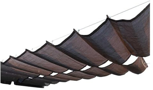Wave Shade Vele Retrattili,Vele Ombreggianti per Esterni，Copertura per Pergola con Tettoia Retrattile A Onde，Copertura Dell'Ombra Traspirante, Per Patio Deck Yard Porch(W1.8*L10m/W5.90*L32.81ft)