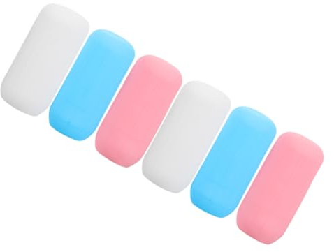 Healeved 6pezzi Copribottiglie Elastiche in Silicone Per Contenitori Da Viaggio Manicotti Di Perdite Per Bottiglie Di Shampoo e Lozione Da Viaggio
