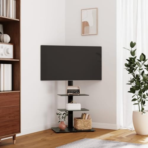 Genérico Mueble de TV de Esquina 3 Niveles para 32-65 Pulgadas Negro,Electrónica,Vídeo,Accesorios de vídeo,Accesorios y Piezas para televisores,Soportes para monitores y televisor,379567