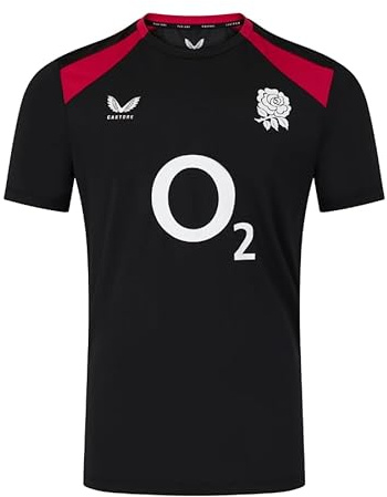 Castore England Cricket Men's Performance Short Sleeve Tee | Official 26/27 Training Kit | Lightweight, Iconic England Crest | Mens Cricket Shirts (Navy Ensign)