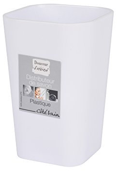 douceur d'Intérieur Bicchiere da Bagno di plastica 7 x 7 x 11 cm Vitamina Bianco