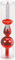 Inge-glas 10002C225MO Baumspitze 26 cm, 1 Stück, Rot Glanz