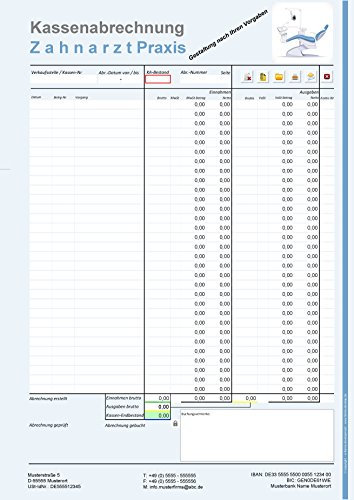 [Selbstrechnend!] Kassenabrechnung-Software für Kassenberichte im PDF-Format