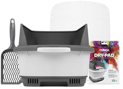 Noba Cateco Katzentoilette zur Geruchsbeseitigung, Grau, groß, 10 Stück, Grau/Weiß