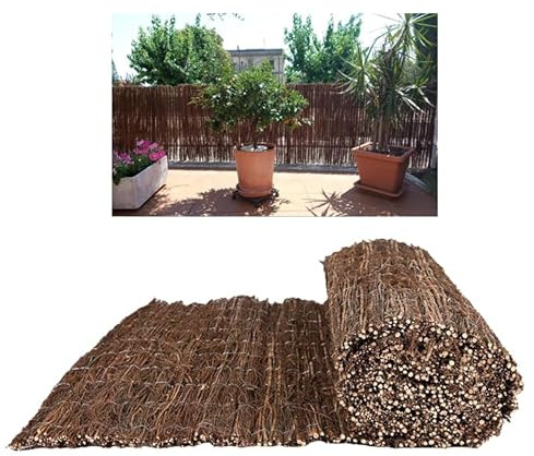 Suinga Clôture Naturelle Bruyère + Osier 1 x 3 mètres | Clôture en Osier Occultation 95% | Brise-vue Naturel Jardin Terrasse Cannisse