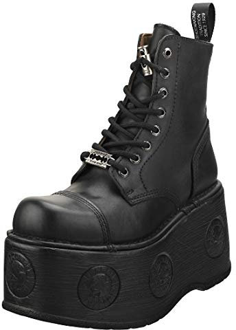 New Rock Metallic M-newmili083-s28 Unisex Stiefel Plattform Black - 39 EU