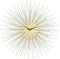 Deco 79 Moderne Wanduhr, Metall, goldfarben, 48 x 48 x 2,5 cm