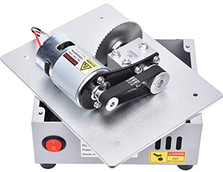 Scies circulaires à table Mini table panneau scie à bois électrique petit banc scie à la main bricolage passe-temps modèle artisanat outil de coupe 775 moteur 63mm/2.5 pouces