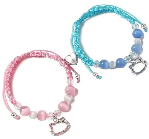 SIXDUTON vänskapsarmband, pararmband, magnetisk matchning partnerarmband, presenter till bästa vän älskare vän vän flickvän, Eine Grösse, Rostfritt stål, Ingen ädelsten