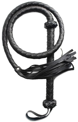 NawMig 2024 Nuevo - Fusta Larga Multifuncional Negra, Látigo, Accesorios de Deporte y Fitness-K