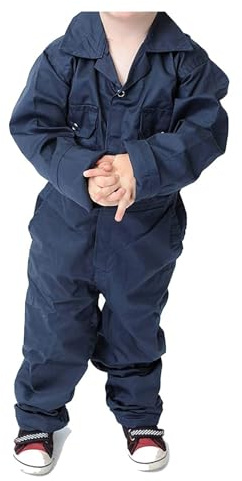 IBEX Unisex barnpanndräkt, hängselbyxor och overaller | halloween maskeraddräkt overall för småbarn och barn, marinblå, 5-6 Years (26)