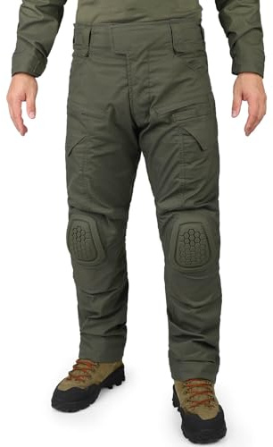 KRYDEX GEAR Tactical G4 Pantalon de combat avec genouillères pour homme, Ranger - Vert, XXL