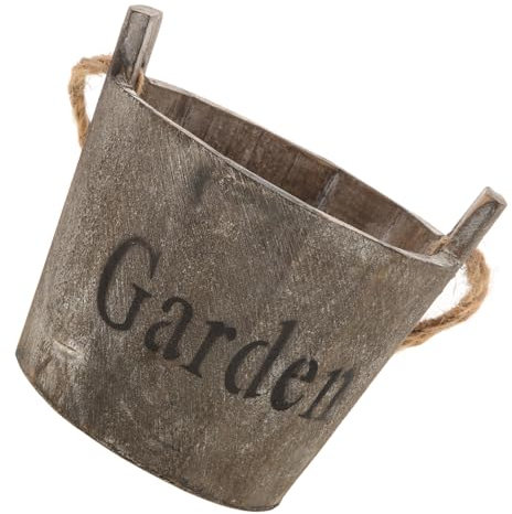 Milisten Barile Fioriera in Legno Retrò Piantatrice Per Per Ortaggi Vintage Secchio Per in Legno Resistente Contenitore Per Piante Ortaggi Per e Patio