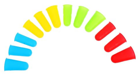 Holibanna 12stücke Silikon Fingerspitzenring Für Hitzeschutz Fingerlinge Zum Kochen Und Basteln Fingerschutzhüllen Wiederverwendbar Für Küche Und Diy