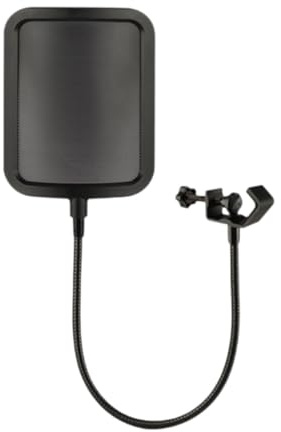 predolo Filtro antipops para micrófono, Malla metálica, Estructura Estable, Pantalla antiviento para micrófono, Protector de micrófono para transmisión de