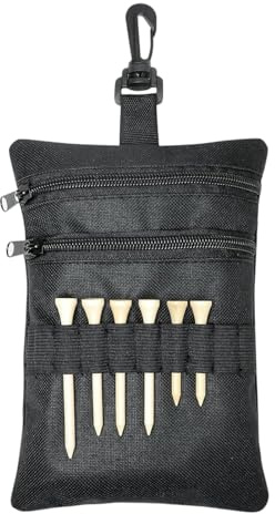 Golfväska | Blixtlåsfickor Utrustningsklämma 20 x 14 cm, Golf Tee Bag Bollar Och Värdeartiklar, För Vuxna Professionella Fans Nybörjare