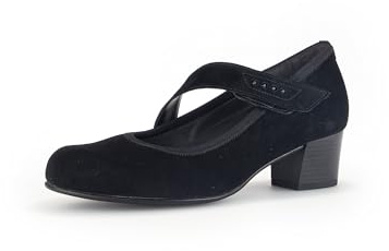 Gabor Damen Klassische Pumps, Frauen Pumps,Sport-Dynamic,glatt-Leder,antikrosa,silbrt,Casual,Fashion,metallic,Effekt,Gold,schwarz,39 EU / 6 UK