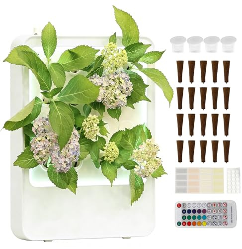 SWTHM Sistema idroponico da giardino per interni, kit da giardino con luce LED senza suolo con circolazione dell'acqua triplo filtrato, controllo APP 16 piante Sistema di coltivazione idroponica per