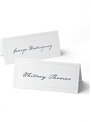 Gartner Studios Printable Place Cards, White Pearl Border, 48 Count