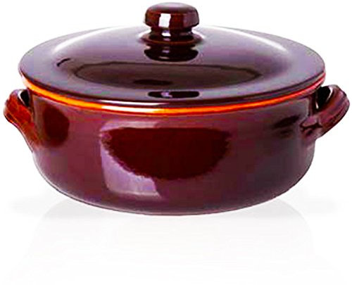 Benegiamo arte e terracotta srl Familia Casseruola con Coperchio, Terracotta, Marrone, Ø 28 cm / 2.5 L