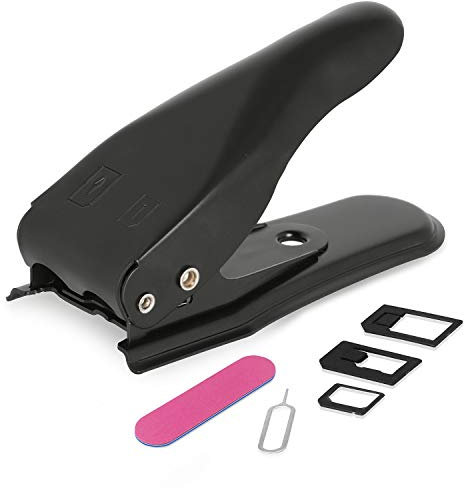 Wicked Chili Dual Sim Punch y juego de adaptadores de tarjeta Sim 4 en 1 Sim Punch Punch Hole Punch (Nano, Micro, Standard, Eject Pin) para teléfonos móviles, teléfonos inteligentes y tabletas
