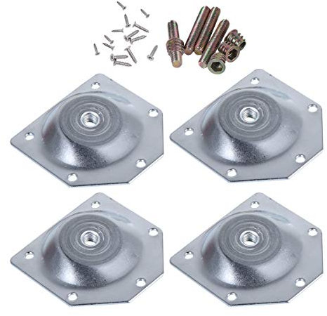 DOITOOL - Placa de montaje para patas cuadradas, juego de 4 placas de fijación para patas cuadradas, para ajustar mesas, sillas, sofás, armarios, 70 x 67 x 1,2 mm