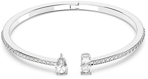 Swarovski Mesmera Armreif, Weiss, Rhodiniert