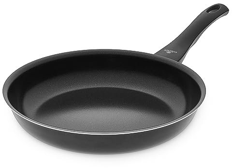 Gerlach First Pfanne Keramik Beschichtet Bratpfanne Keramikpfanne Bratpfannen Für Elektro Gas Keramik Herd Küche Küchenzubehör Pfannen 24 cm Schwarz