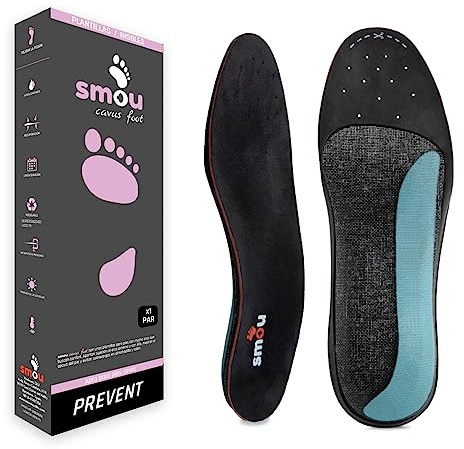 Plantillas Pie Cavo SMOU Cavus Foot – Ortopédicas para Arco Alto y Pie Supinador – Corrección Postural y Alivio Dolor de Espalda – Amortiguación Gel Memory Foam – Hombre y Mujer Uso Diario