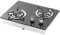 Raguso Gas Cooktop,Gas Stove 1 8Kw Power Portable Tempered Glass Panel 2 Burners for Yacht RV