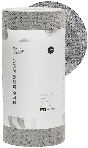 DEARCUS One Day Scrubber Disposable Dishcloth Sheets – Odor-Free Lint-Free Non-Scratch Melt-Blown PP Cleaning Cloths for Dishes, Cookware, Cooktop & Bathroom | Gray, 1 Pack 60 Sheets (~2 Month Supply)